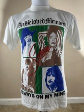 Vintage Selena Memorial Rap Shirt Medium NOS 90s Bootleg Collage Some Stains