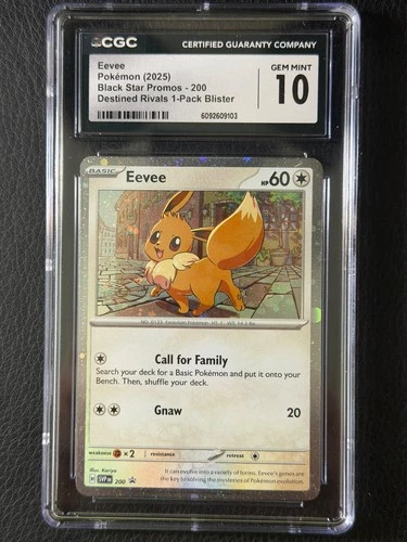 2025 Pokemon Eevee  Black Star Promo 200 Destined Rivals 1-Pack Blister CGC 10