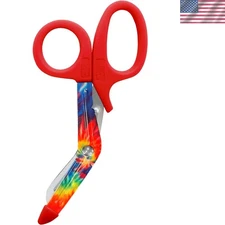 5.5" StyleMate Tie Dye Rainbow Utility Scissors - Durable Stainless Steel Design