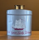 Old Spice Body Talcum Powder by Shulton 6 Oz Metal Tin Vintage Full