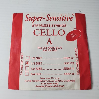 Red Label Cello A  1/4 Size SS6113 6113 New Super Sensitive