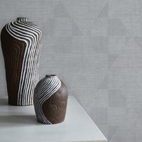 Tadessi Vliestapete Grafik Meo M1-No.801 Silber Grau Geometrisch Vintage