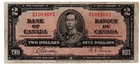1937 CANADA 2 DOLLARS NOTE - p59b F