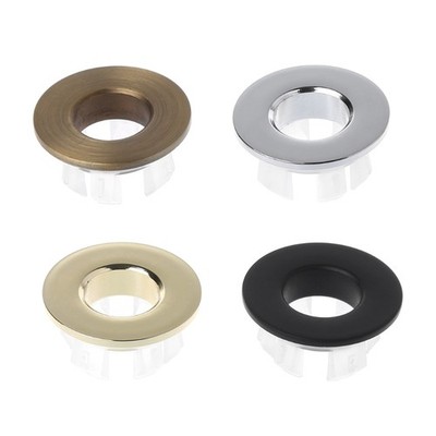 Round Hole Caps Bathroom Kitchen Sink Basin Trim Overflow Ring Insert in Cap