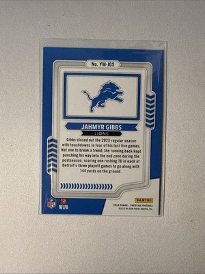 2024 Panini Prestige - Youth Movement Jahmyr Gibbs #YM-JGS for