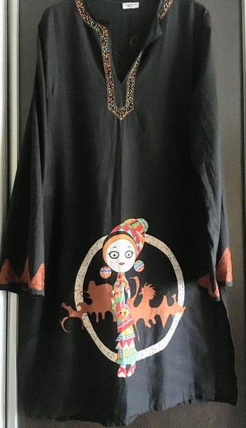 Women Tosca Blu Dress Black Cotton 36 / S