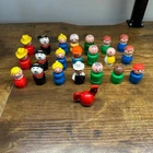 Vintage Fisher Price Little People Lot of 22 Figures Lucky Dog Cowboy Rooster