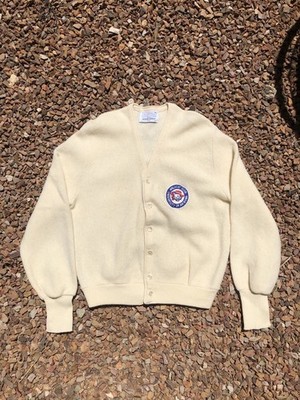 VTG Arnold Palmer Robert Bruce Alpaca Wool Cardigan Sweater U Of A Wildcat USA M