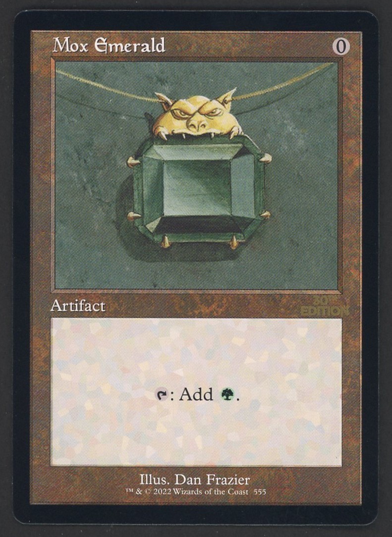 Mox Emerald Magic The Gathering MTG 30th Anniversary Edition " MINT "