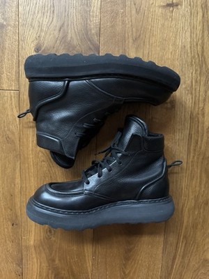 Premiata Men's Premium Horse Learher Black Ankle Boots.  US Size 11