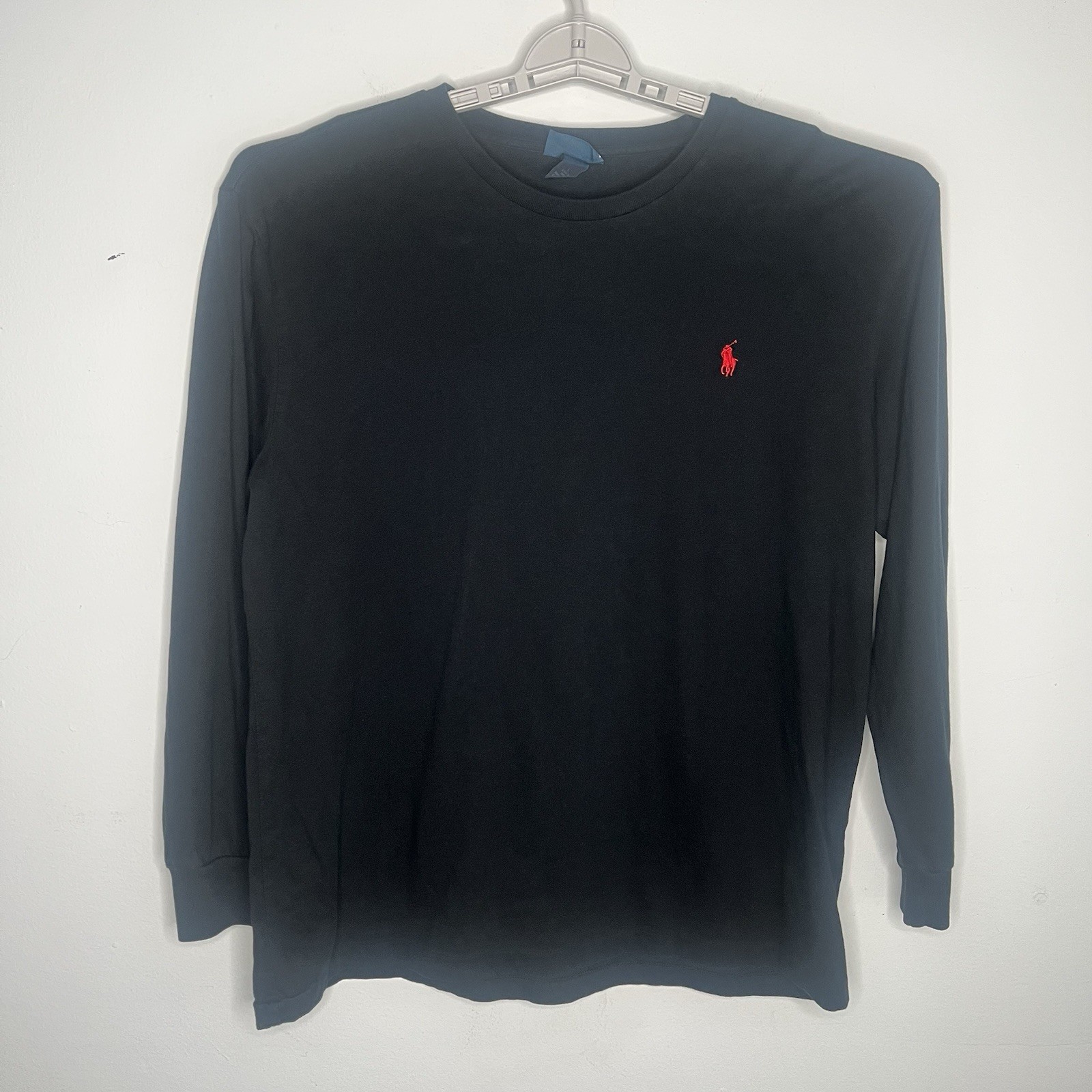 Polo Ralph Lauren T Shirt Manica Corta Grande 100% Cotone Nero Rosso Pony