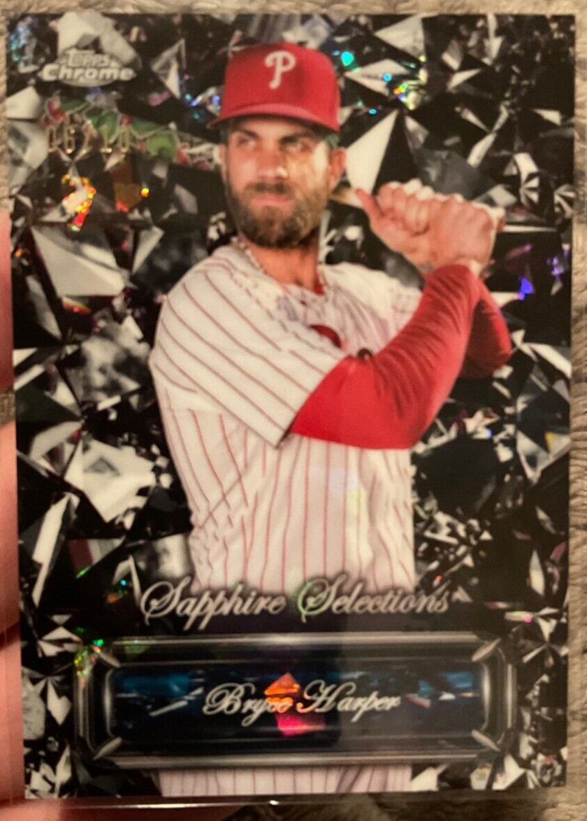 2024 TOPPS CHROME SAPPHIRE SELECTIONS BRYCE HARPER BLACK REFRACTOR SSP #/10