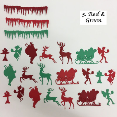 Pixie Motto Weihnachten Stanzformen - verschiedene Sets von 24 Stück. Karten basteln usw