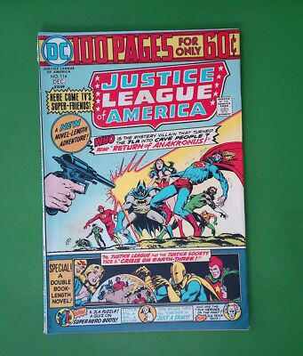 Justice League of America #114 Vol. 1 1974 DC Comics MID GRADE Comic Book H76-82