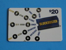 BLOCKBUSTER VIDEO GIFT CARD "$20 TICKET & DVDS" - VINTAGE 2005 -NO VALUE ON CARD