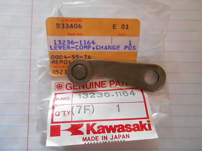 NOS Kawasaki CHANGE POS LEVER COMP 88-11 KLF220 KLF250 220 250