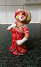 Vintage greman "COR" Hand Painted Ceramic Clown Ornament 5 INCHES 