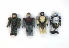 Halo Mega Blocks Mini Figures Green Brown White Lot of 4 Figs
