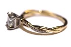 GIA 14k yellow gold .80ct cushion cut diamond engagement band ring 2.5g 5.5 — photo 2