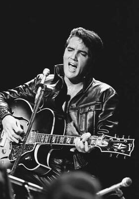 Elvis Presley during Special on Elvis '68 Comeback 1960s TV Photo 83