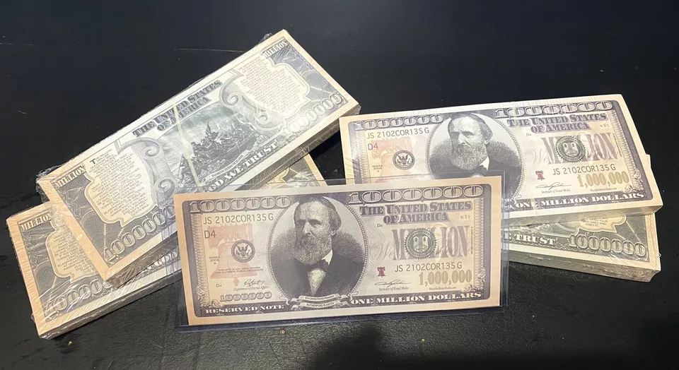 Vintage $1,000,000 One Million Dollars Rutherford B Hayes*NEW ORIGINAL NOVELTY* - Image 4 of 4
