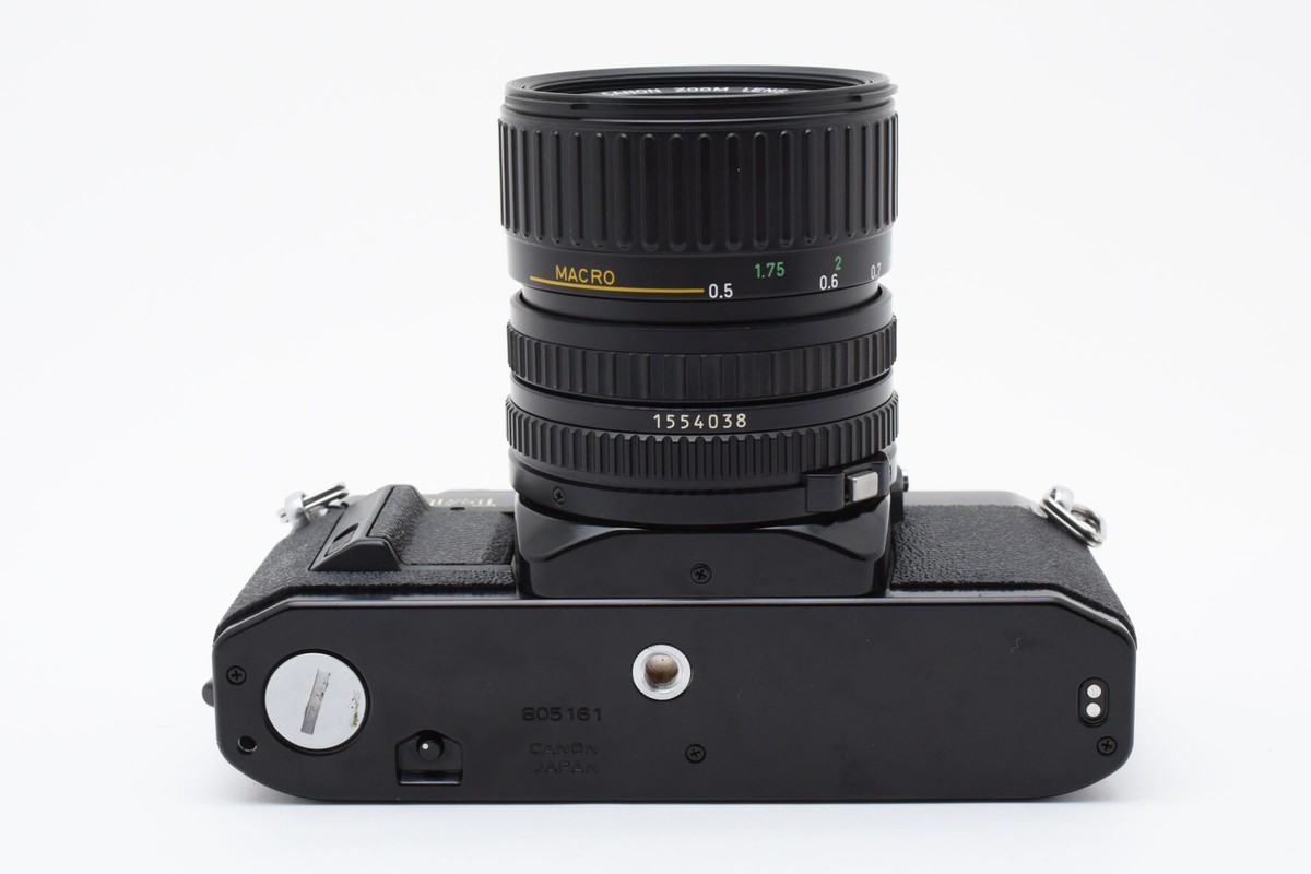 キャノン AV-1+FD35-70 mm • 1 : 3.5-4.5 Near Mint ] Canon AV-1 Black Film Camera FD 35-70mm 1:3.5