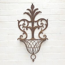 Gilt Rococo 1950s Tole Wall Decoration, Made In Italy.