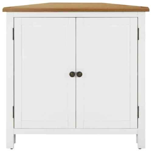 vidaXL Corner Cabinet 80x33.5x78 cm Solid Oak Wood - Picture 3 of 9