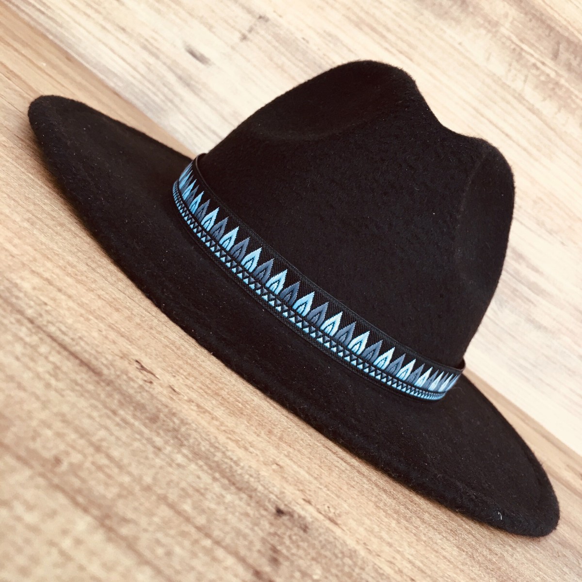 Black Gray White Cowboy Hat band, Fedora Hat bands for Men 