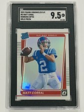 2022 Chronicles Draft Picks #5 Matt Corral RC Donruss Optic SGC 9.5 Holo Prizm