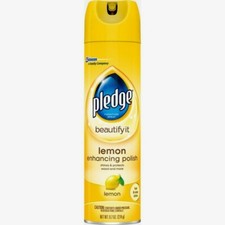 Pledge Lemon Scent Furniture Polish 9.7 oz. Clean Dust Shine Protect Fresh 72372