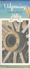 1982 Official State Issue Road Map Of Wyoming