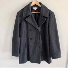 Vintage • Mario De Pinto Wool Double Button Pea Coat Jacket