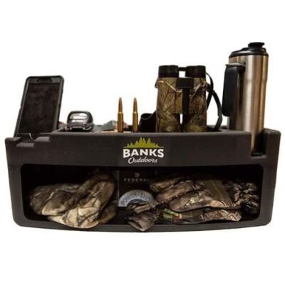 Banks STSSHELF Outdoor Blind Storage Wall Shelf with Rubber Lined Shelves