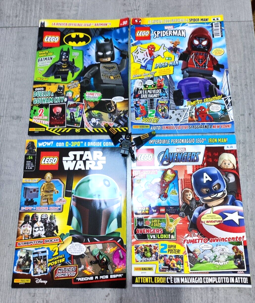 RIVISTE LEGO CON POSTER LEGO BATMAN con ALI e RAMPINO DC