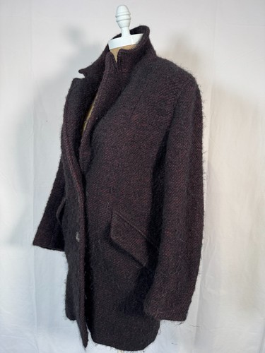 $750 Isabel Marant Etoile Dante Boucle Brown Wool Alpaca Blend Coat Jacket Sz S - Picture 6 of 21