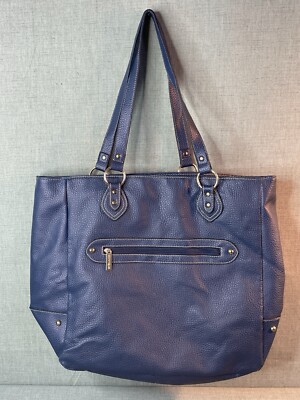 Estee Lauder Faux Leather Blue Tote Bag Accessory Coin Purse FLAW