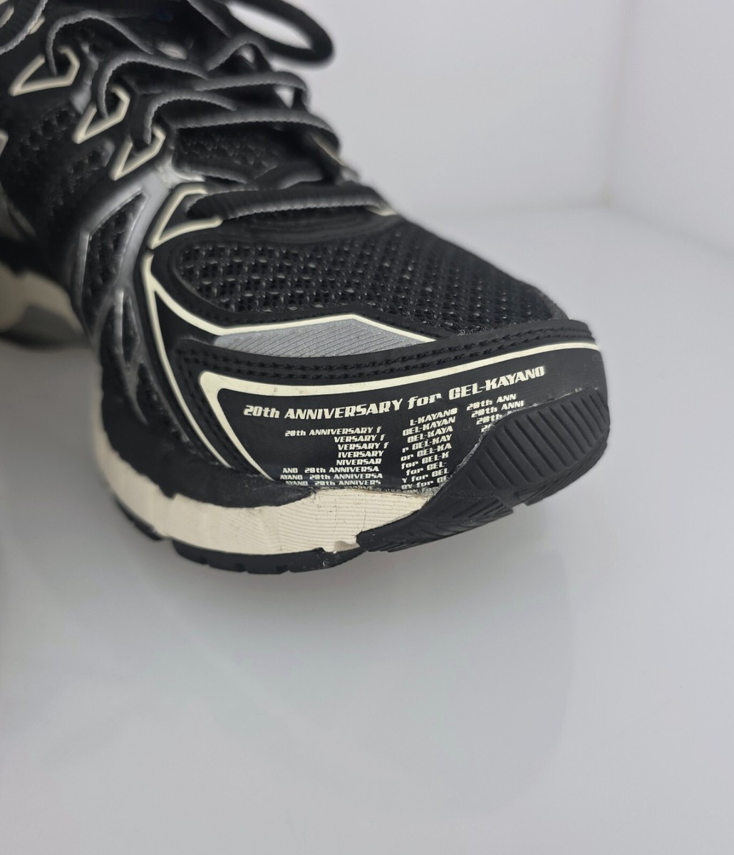 ASICS GEL-KAYANO 20, 20th Anniversary, Black/Pure Silver, Men's