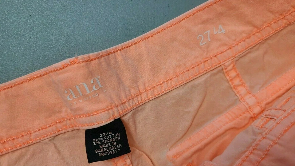 Pantalones cortos chinos informales de verano Ana para mujer talla 4 (31x3,5) naranja Foto 4 de 4