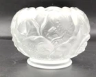Vintage FENTON Crystal Velvet WATER LILY Rose Bowl 3" H x 4.75 Diameter 1970's