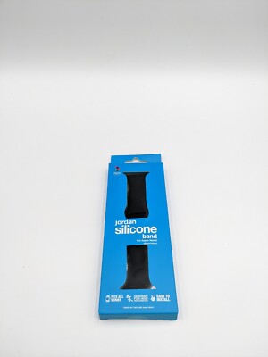 Digital Basics Jordan Silicone Black Apple Watch Band 42/44mm Black New In Box