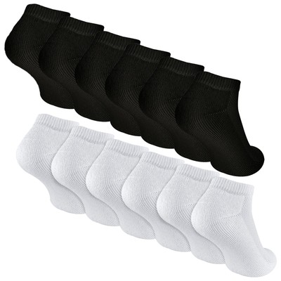 6 Pack Kids Bamboo Ankle Socks | Sock Snob | No Show Athletic Socks with Grips