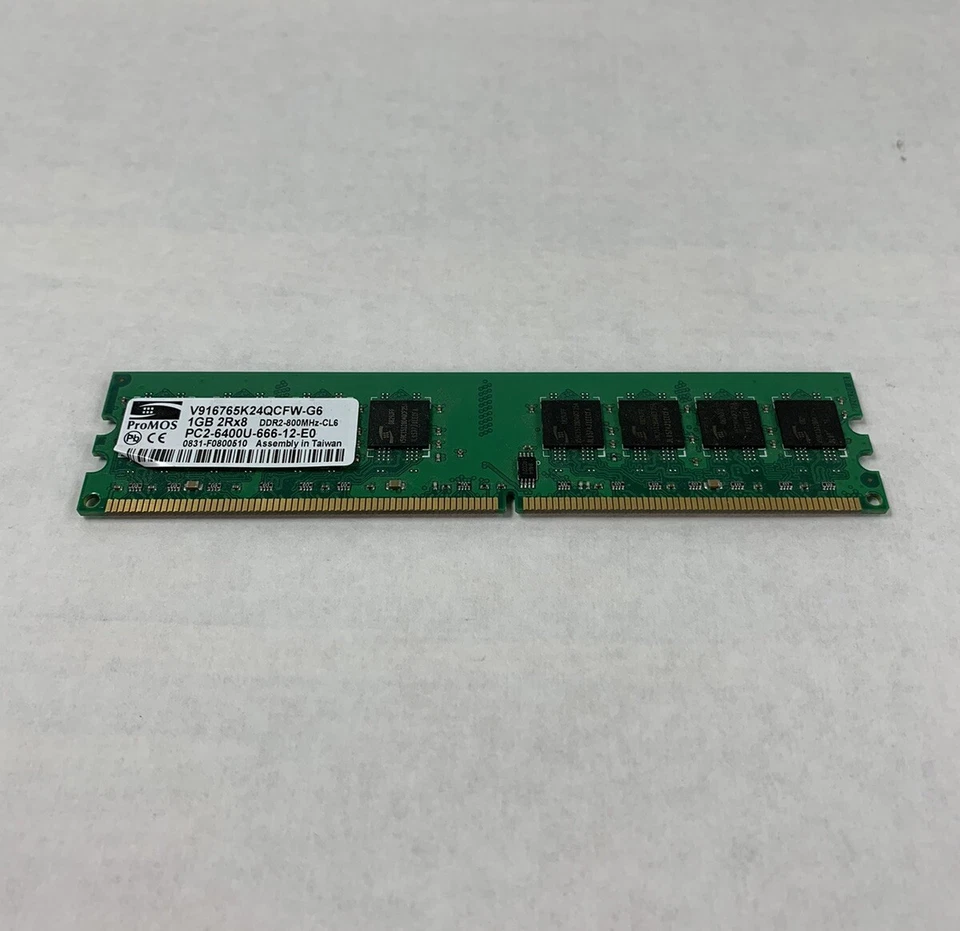 ProMOS 512MB 1Rx8 DDR2-800 PC2-6400 240pin DIMM V916764K24QCFW-G6 (Lot of 6) - Image 3 of 4