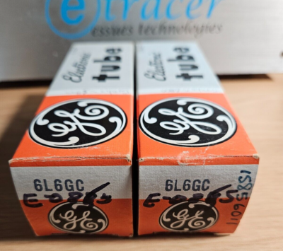 6L6GC GENERAL ELECTRIC MATCHED PAIR TUBES NOS NIB *eTRACER* (1978