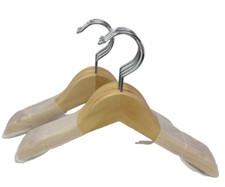 Nature Smile Set of 10 Natural Light Wood Hangers Nursery Baby or Older Child