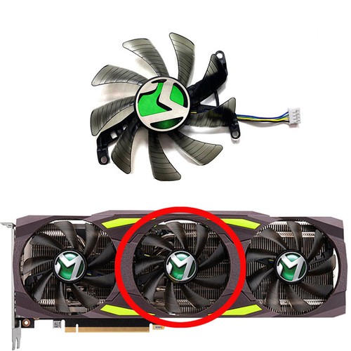 Cooling Fan for MaxSun RTX3070ti 3080ti 8GB Turbo X3 Graphics Card Cooler Fan - Afbeelding 14 van 16