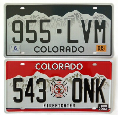 2er Set USA Nummernschilder COLORADO - WAND METALL DEKOR SCHILD