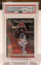 2019-20 Donruss Optic Giannis Antetokounmpo All Clear For Takeoff Red #41/99 PSA
