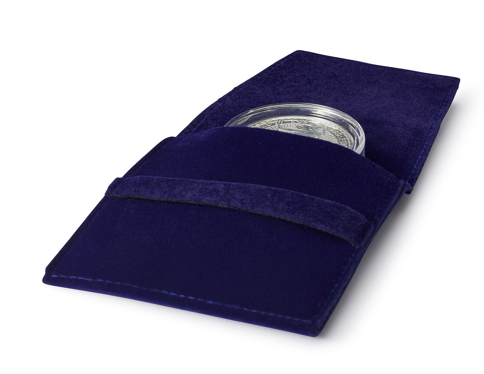 1 Lighthouse Coin Pouch MT Premium for 1 Coin up to 50mm Blue