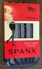 Spanx Women's Tight End Patterned Bodyshaping Tights 041 Size A Charcoal NWT